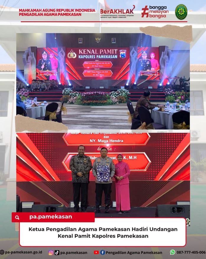 Ketua Pengadilan Agama Pamekasan Hadiri Undangan Kenal Pamit Kapolres Pamekasan